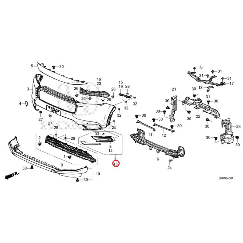 [NEW] JDM HONDA VEZEL e:HEV RV5 2025 Front Bumper (2) GENUINE OEM - Image 26