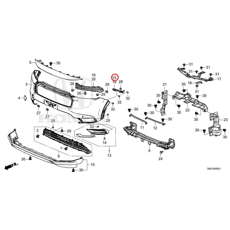 [NEW] JDM HONDA VEZEL e:HEV RV5 2025 Front Bumper (2) GENUINE OEM - Image 28