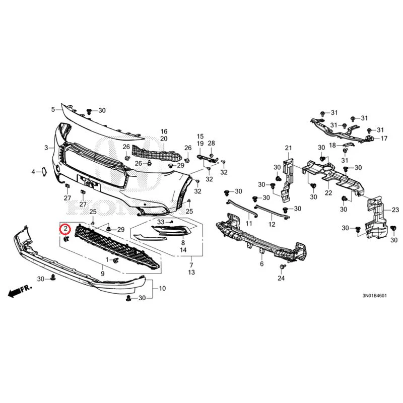[NEW] JDM HONDA VEZEL e:HEV RV5 2025 Front Bumper (2) GENUINE OEM - Image 3