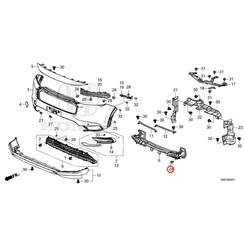[NEW] JDM HONDA VEZEL e:HEV RV5 2025 Front Bumper (2) GENUINE OEM - Image 37