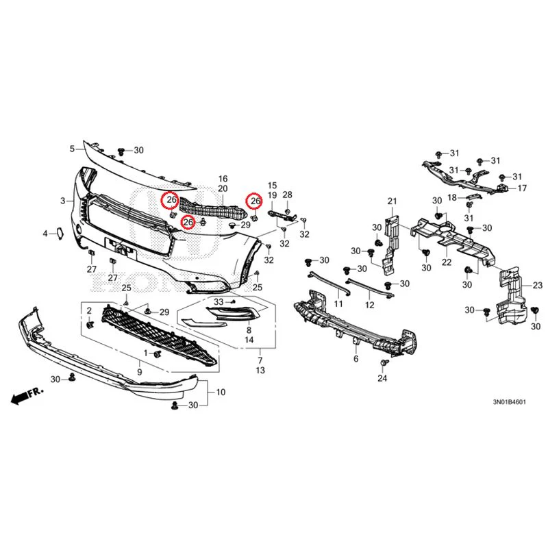 [NEW] JDM HONDA VEZEL e:HEV RV5 2025 Front Bumper (2) GENUINE OEM - Image 39