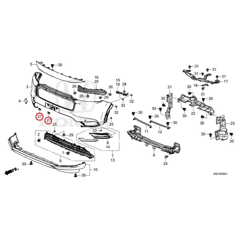 [NEW] JDM HONDA VEZEL e:HEV RV5 2025 Front Bumper (2) GENUINE OEM - Image 40