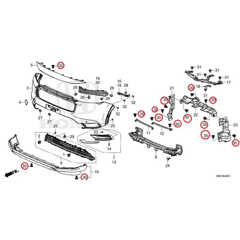 [NEW] JDM HONDA VEZEL e:HEV RV5 2025 Front Bumper (2) GENUINE OEM - Image 43