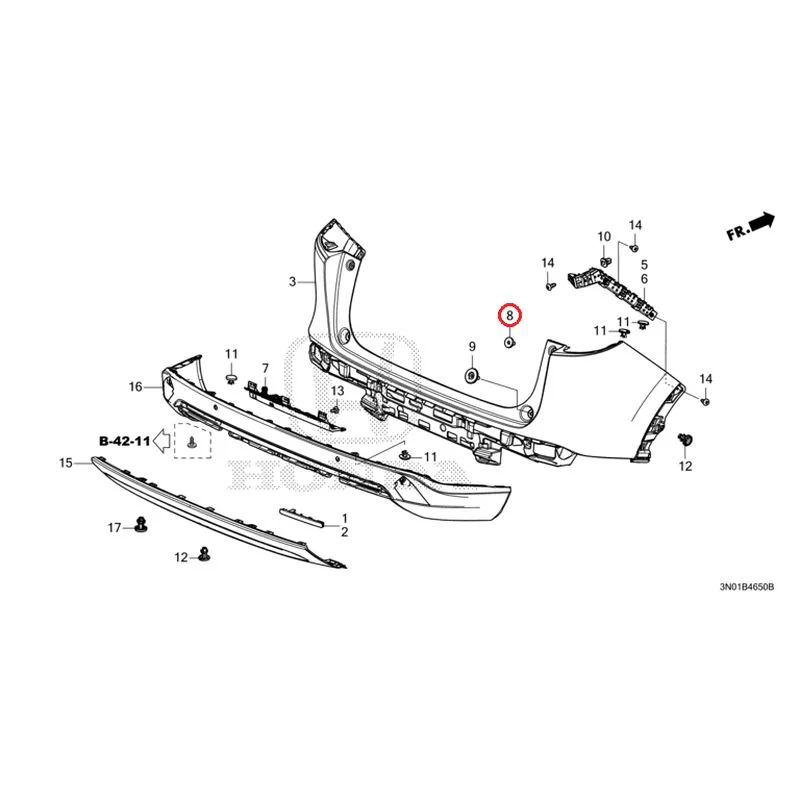 [NEW] JDM HONDA VEZEL e:HEV RV5 2025 Rear Bumper GENUINE OEM - Image 11