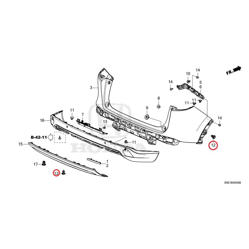 [NEW] JDM HONDA VEZEL e:HEV RV5 2025 Rear Bumper GENUINE OEM - Image 15