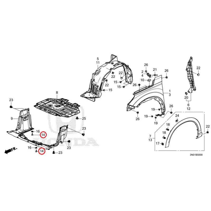 [NEW] JDM HONDA VEZEL e:HEV RV5 2025 Front Fenders GENUINE OEM - Image 15