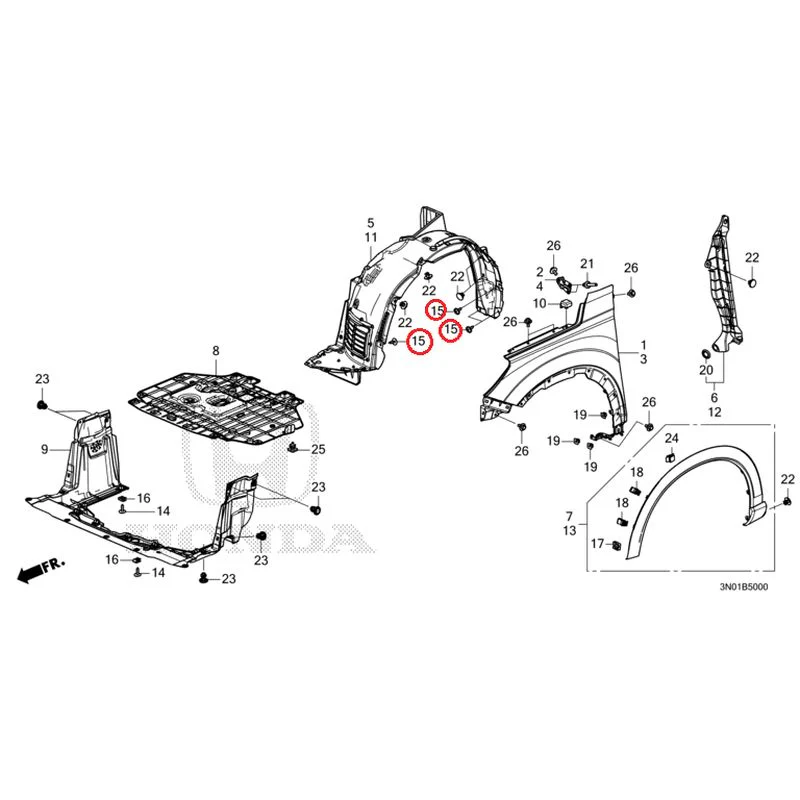 [NEW] JDM HONDA VEZEL e:HEV RV5 2025 Front Fenders GENUINE OEM - Image 16