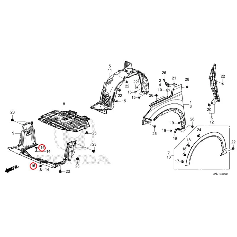 [NEW] JDM HONDA VEZEL e:HEV RV5 2025 Front Fenders GENUINE OEM - Image 17