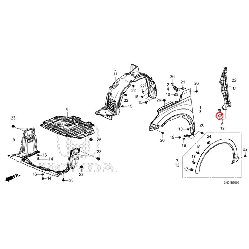 [NEW] JDM HONDA VEZEL e:HEV RV5 2025 Front Fenders GENUINE OEM - Image 21