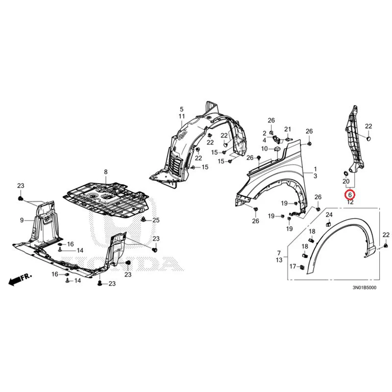 [NEW] JDM HONDA VEZEL e:HEV RV5 2025 Front Fenders GENUINE OEM - Image 7