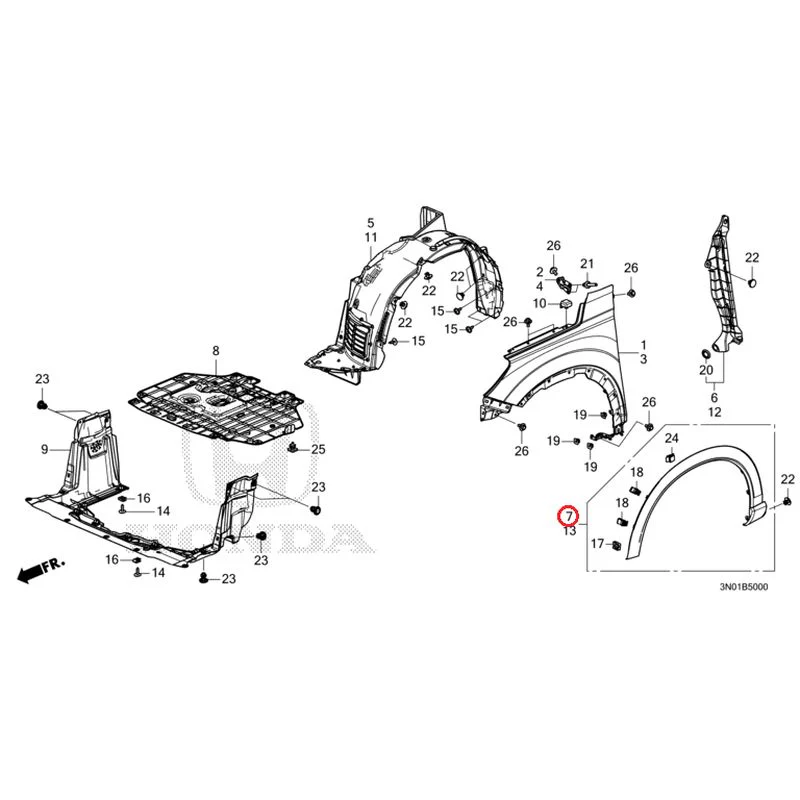 [NEW] JDM HONDA VEZEL e:HEV RV5 2025 Front Fenders GENUINE OEM - Image 8