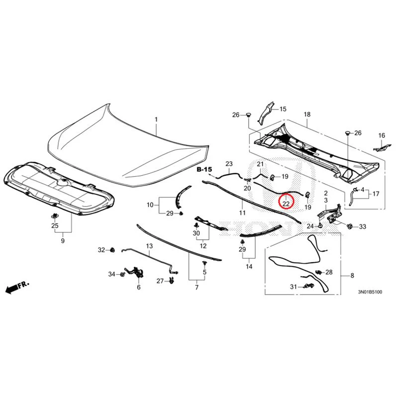 [NEW] JDM HONDA VEZEL e:HEV RV5 2025 Hood GENUINE OEM - Image 24