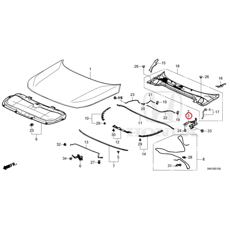 [NEW] JDM HONDA VEZEL e:HEV RV5 2025 Hood GENUINE OEM - Image 4