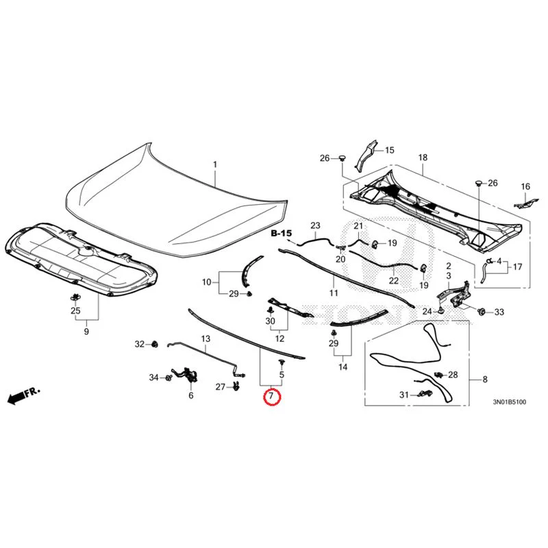[NEW] JDM HONDA VEZEL e:HEV RV5 2025 Hood GENUINE OEM - Image 9
