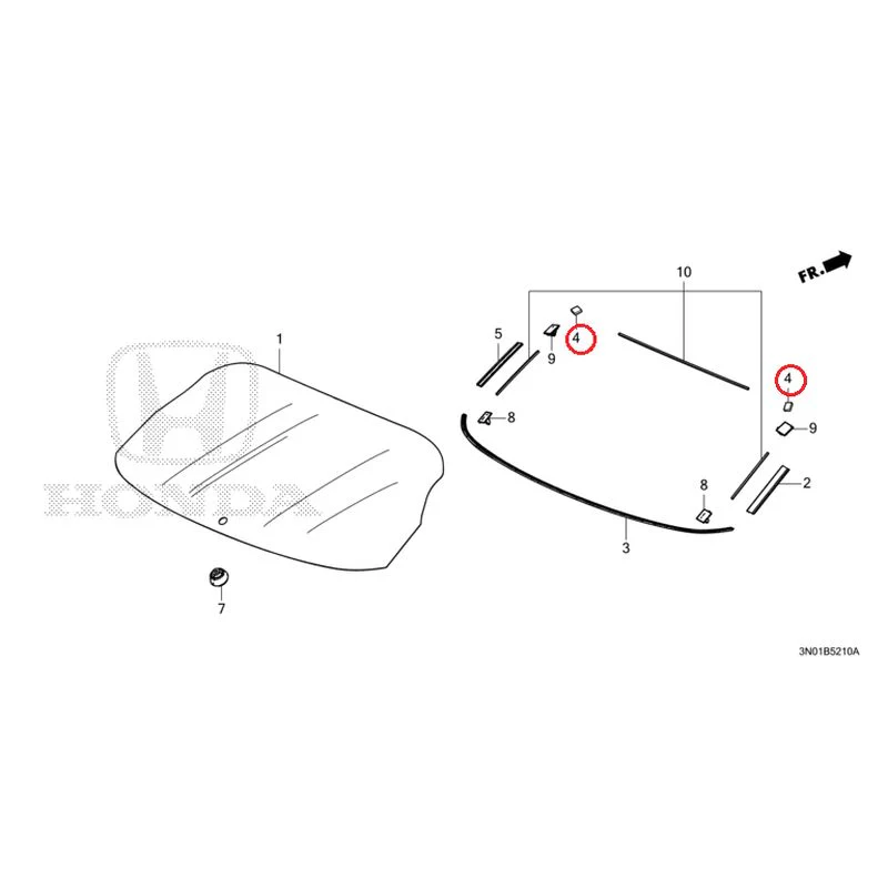 [NEW] JDM HONDA VEZEL e:HEV RV5 2025 Rear Windshield Glass GENUINE OEM - Image 5