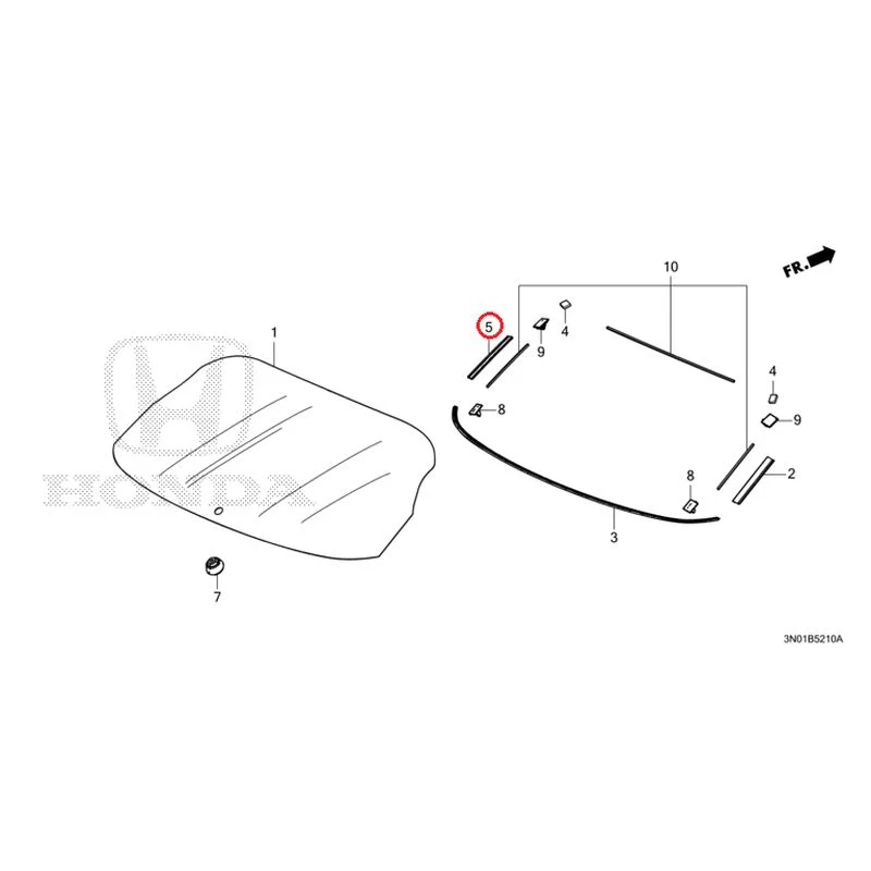 [NEW] JDM HONDA VEZEL e:HEV RV5 2025 Rear Windshield Glass GENUINE OEM - Image 6