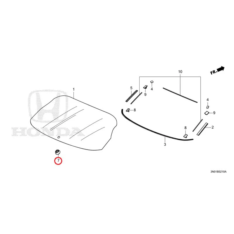 [NEW] JDM HONDA VEZEL e:HEV RV5 2025 Rear Windshield Glass GENUINE OEM - Image 7