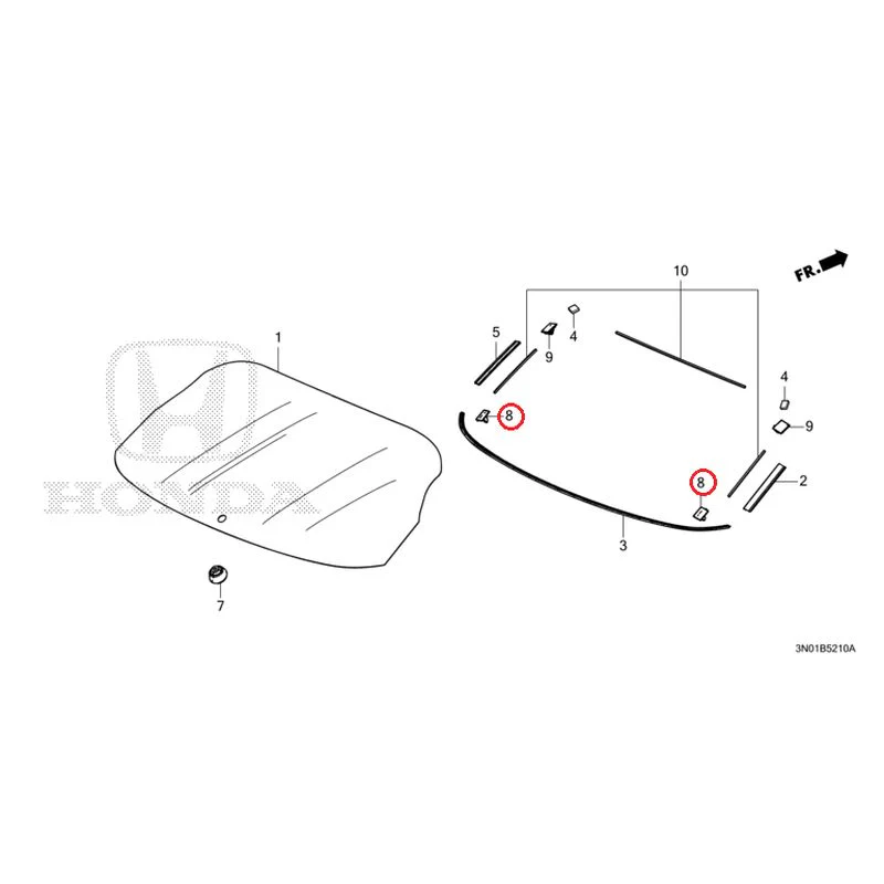 [NEW] JDM HONDA VEZEL e:HEV RV5 2025 Rear Windshield Glass GENUINE OEM - Image 8