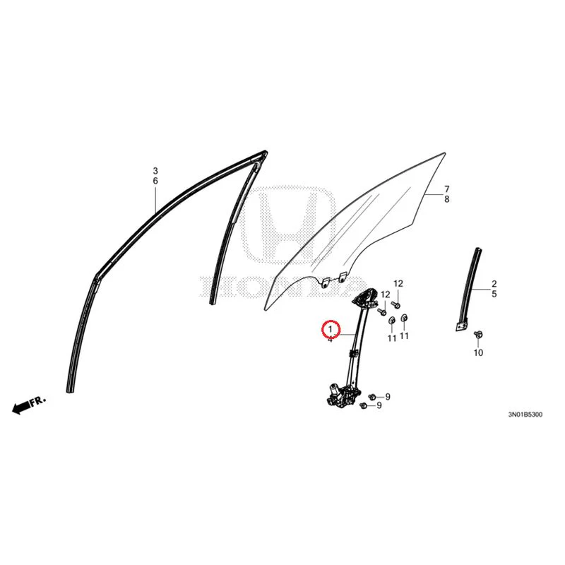 [NEW] JDM HONDA VEZEL e:HEV RV5 2025 Front Door Glass/Regulator GENUINE OEM - Image 2