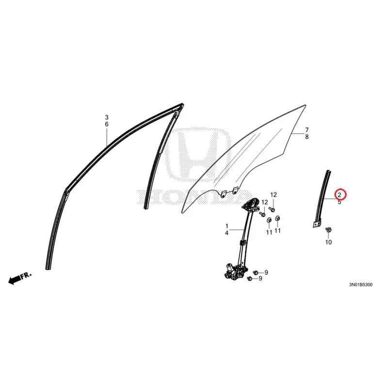 [NEW] JDM HONDA VEZEL e:HEV RV5 2025 Front Door Glass/Regulator GENUINE OEM - Image 3