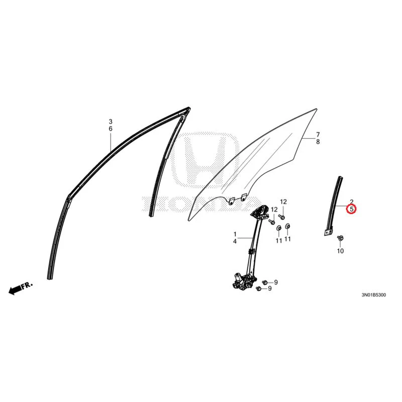 [NEW] JDM HONDA VEZEL e:HEV RV5 2025 Front Door Glass/Regulator GENUINE OEM - Image 6