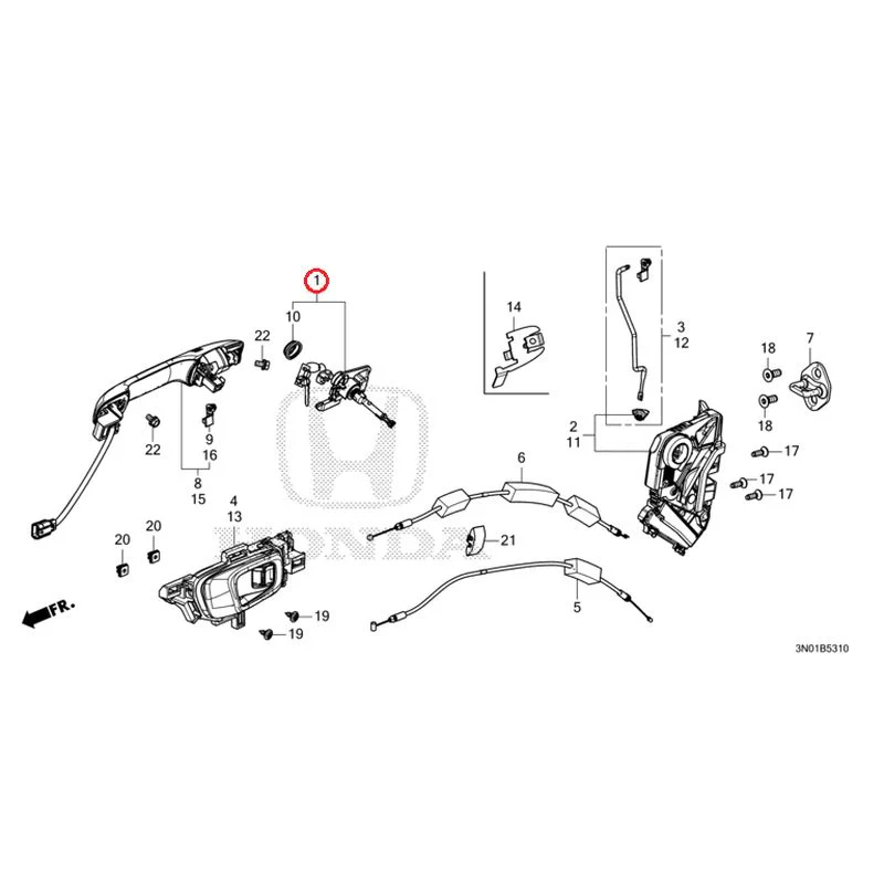 [NEW] JDM HONDA VEZEL e:HEV RV5 2025 Front Door Locks/Outer Handles GENUINE OEM - Image 2