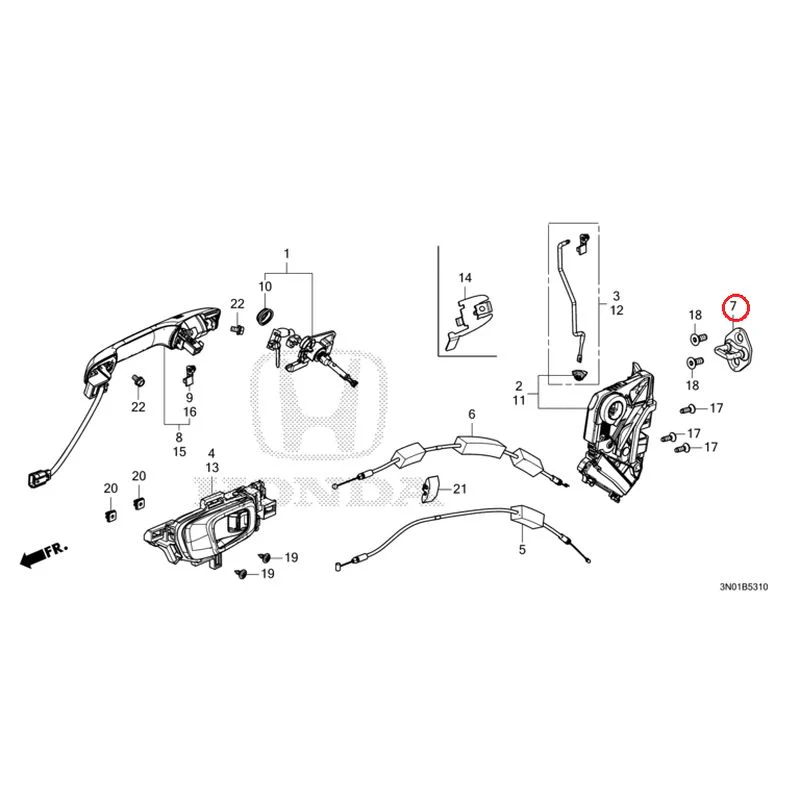 [NEW] JDM HONDA VEZEL e:HEV RV5 2025 Front Door Locks/Outer Handles GENUINE OEM - Image 8