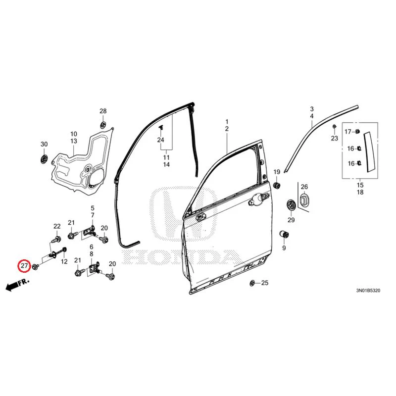 [NEW] JDM HONDA VEZEL e:HEV RV5 2025 Front Door Panel GENUINE OEM - Image 29