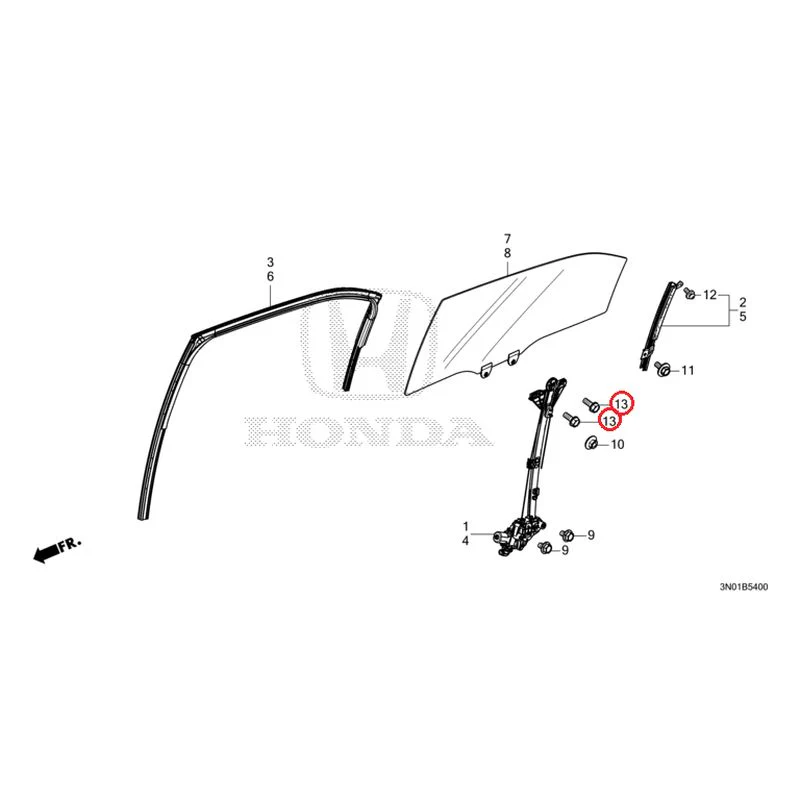 [NEW] JDM HONDA VEZEL e:HEV RV5 2025 Rear Door Glass/Regulator GENUINE OEM - Image 14