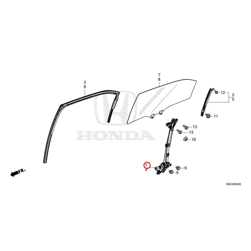 [NEW] JDM HONDA VEZEL e:HEV RV5 2025 Rear Door Glass/Regulator GENUINE OEM - Image 2