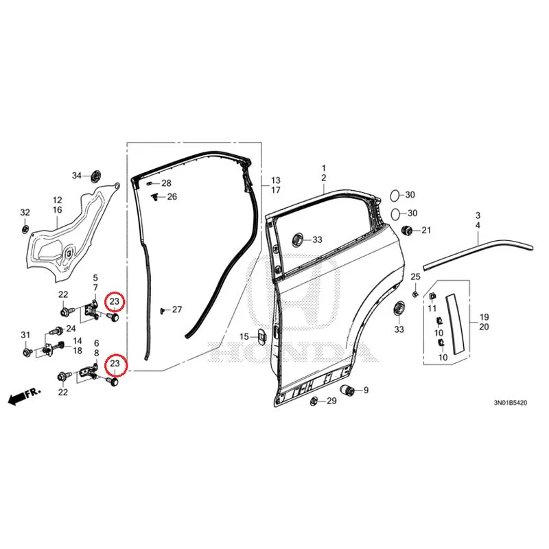 [NEW] JDM HONDA VEZEL e:HEV RV5 2025 Rear Door Panel GENUINE OEM - Image 25
