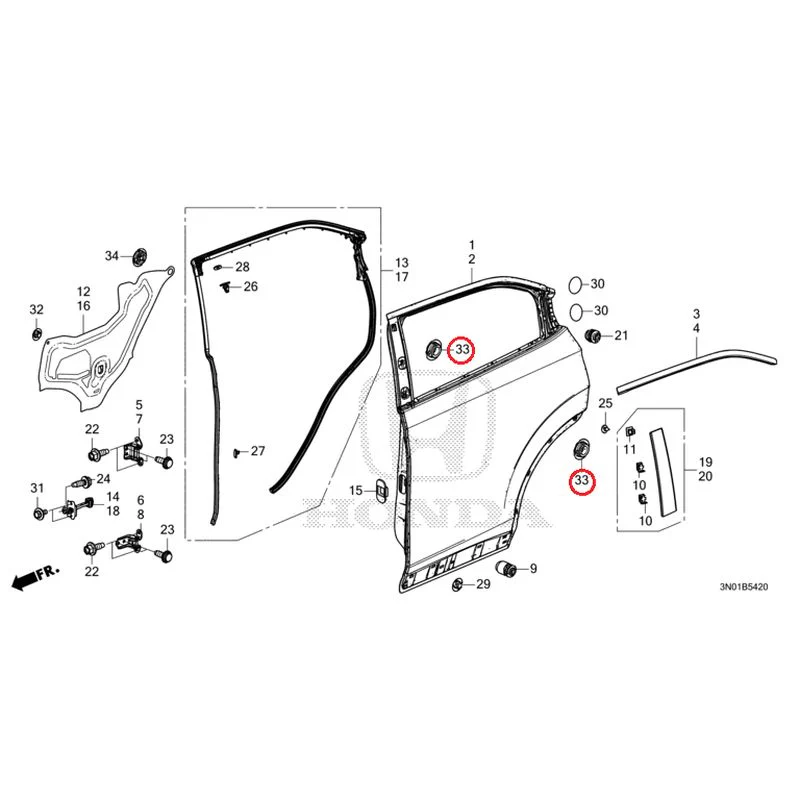 [NEW] JDM HONDA VEZEL e:HEV RV5 2025 Rear Door Panel GENUINE OEM - Image 35