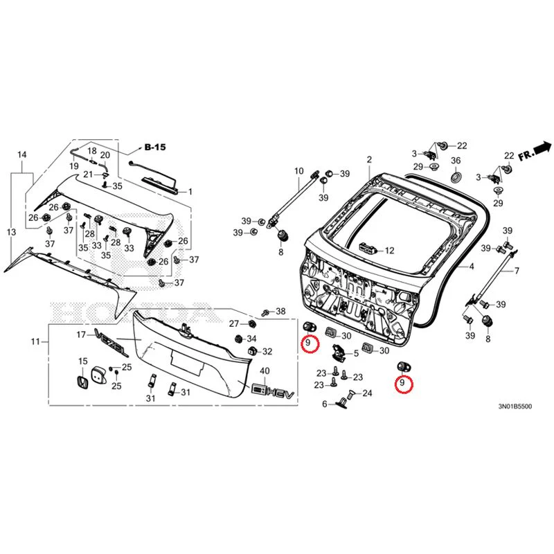 [NEW] JDM HONDA VEZEL e:HEV RV5 2025 Tailgate GENUINE OEM - Image 10