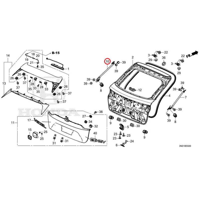 [NEW] JDM HONDA VEZEL e:HEV RV5 2025 Tailgate GENUINE OEM - Image 11