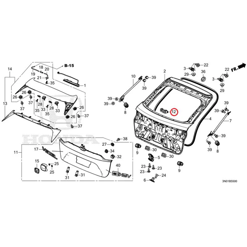 [NEW] JDM HONDA VEZEL e:HEV RV5 2025 Tailgate GENUINE OEM - Image 17