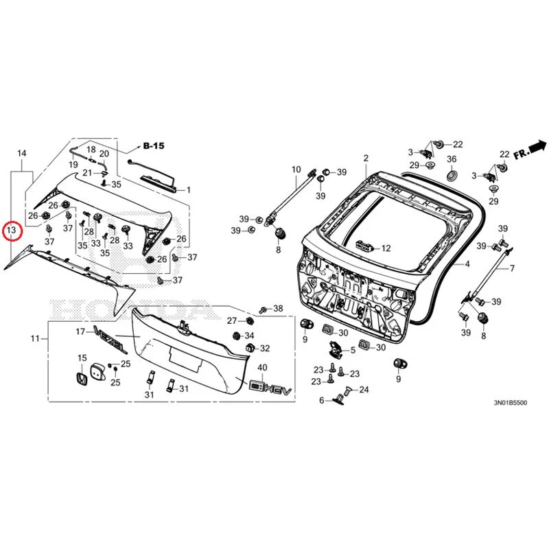 [NEW] JDM HONDA VEZEL e:HEV RV5 2025 Tailgate GENUINE OEM - Image 18