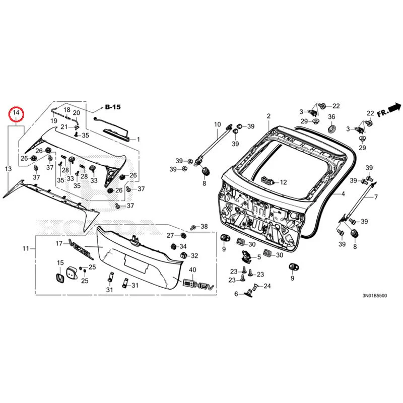 [NEW] JDM HONDA VEZEL e:HEV RV5 2025 Tailgate GENUINE OEM - Image 20