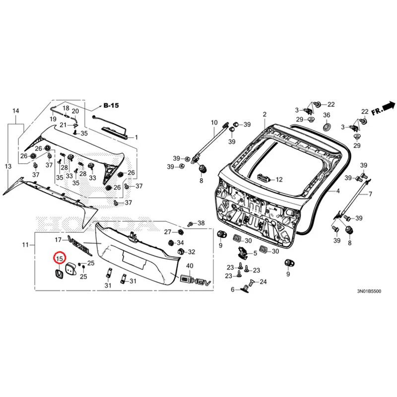 [NEW] JDM HONDA VEZEL e:HEV RV5 2025 Tailgate GENUINE OEM - Image 24