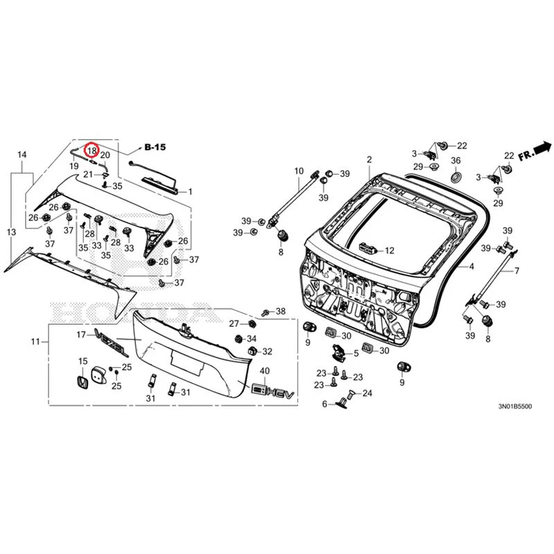 [NEW] JDM HONDA VEZEL e:HEV RV5 2025 Tailgate GENUINE OEM - Image 26