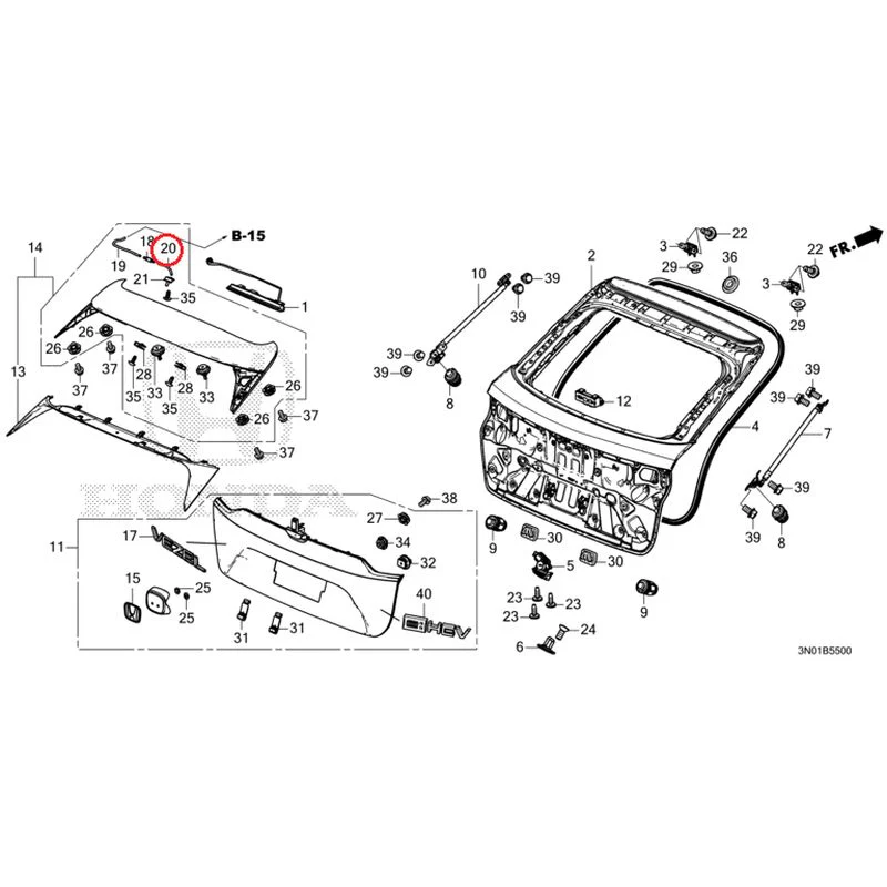 [NEW] JDM HONDA VEZEL e:HEV RV5 2025 Tailgate GENUINE OEM - Image 28