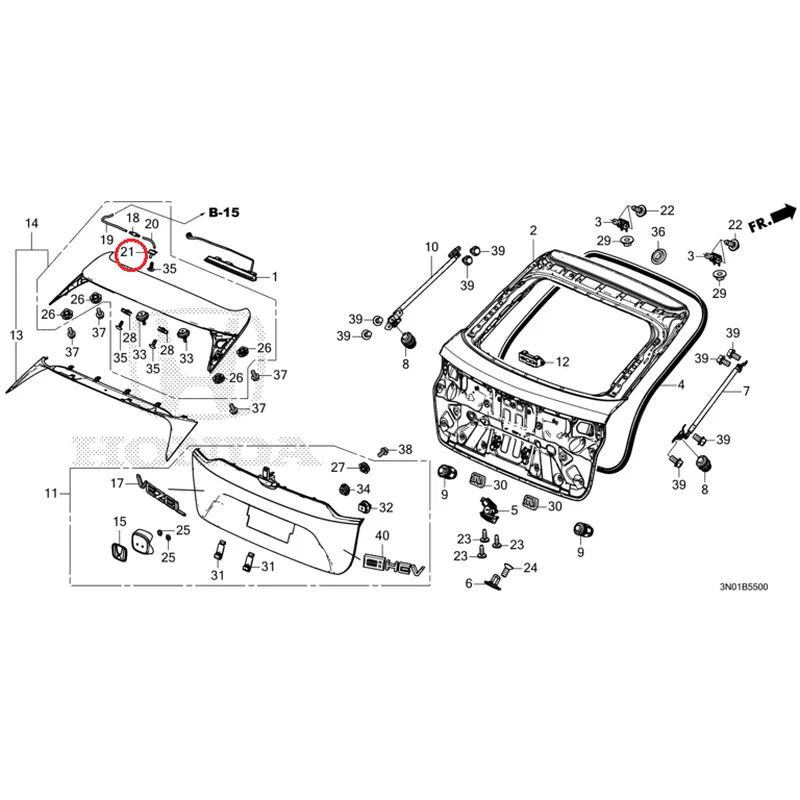 [NEW] JDM HONDA VEZEL e:HEV RV5 2025 Tailgate GENUINE OEM - Image 29