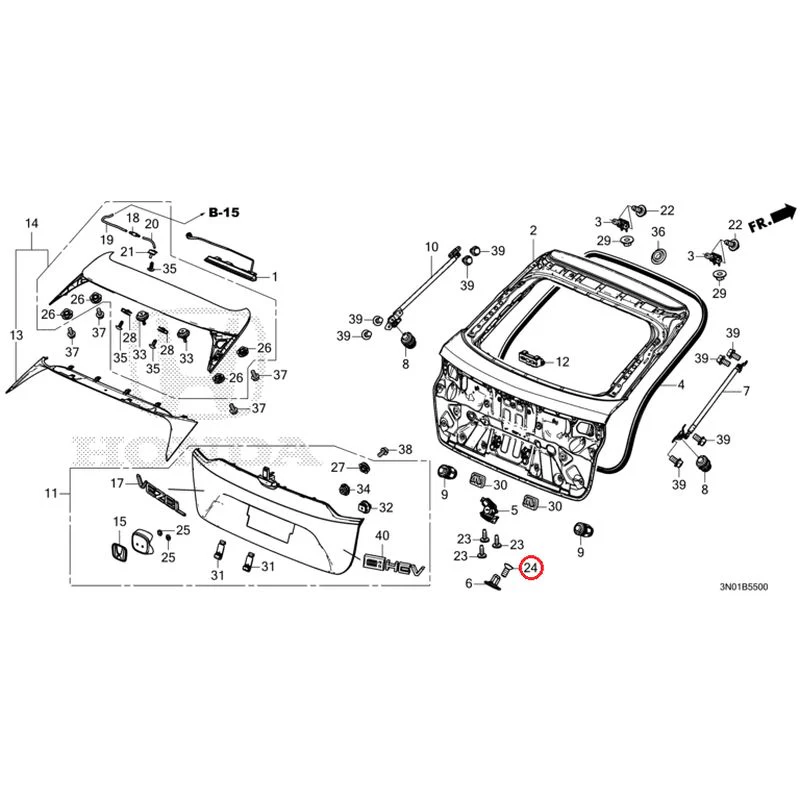 [NEW] JDM HONDA VEZEL e:HEV RV5 2025 Tailgate GENUINE OEM - Image 32
