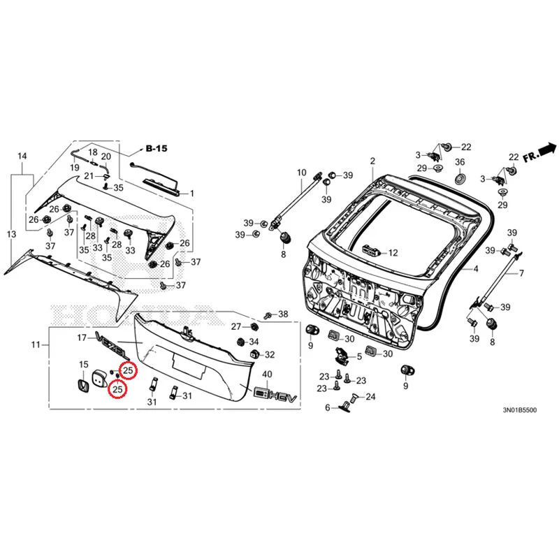 [NEW] JDM HONDA VEZEL e:HEV RV5 2025 Tailgate GENUINE OEM - Image 33