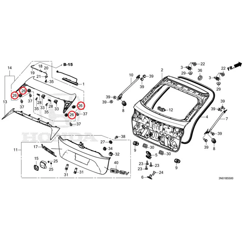 [NEW] JDM HONDA VEZEL e:HEV RV5 2025 Tailgate GENUINE OEM - Image 34
