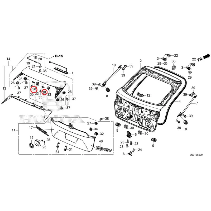 [NEW] JDM HONDA VEZEL e:HEV RV5 2025 Tailgate GENUINE OEM - Image 36
