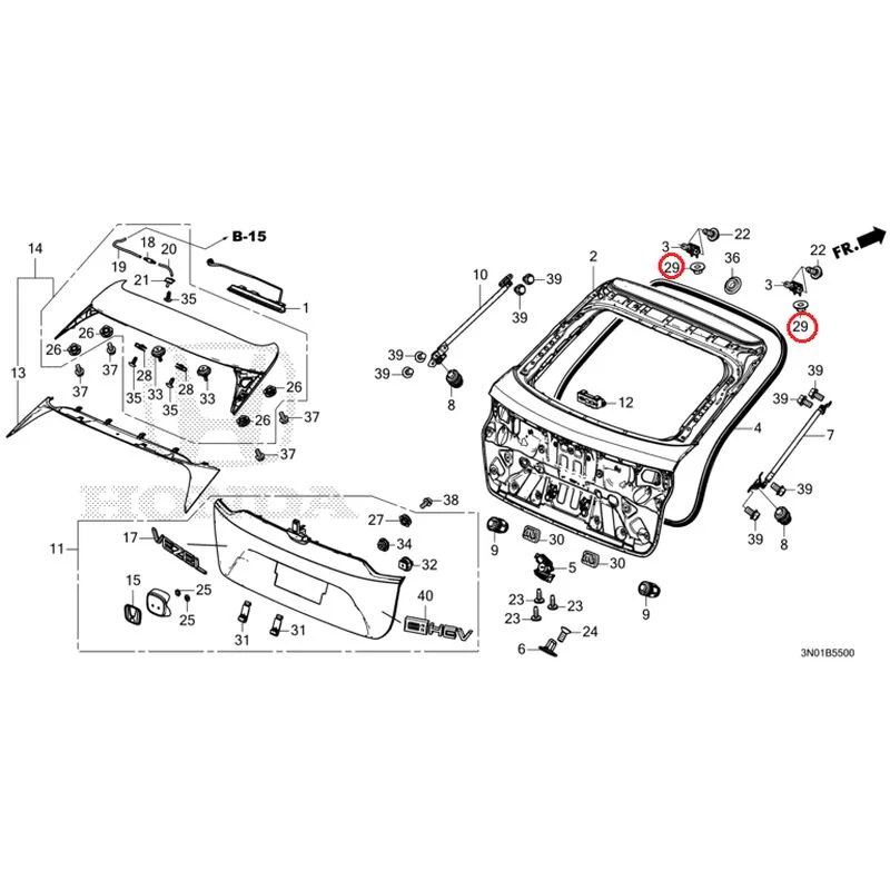 [NEW] JDM HONDA VEZEL e:HEV RV5 2025 Tailgate GENUINE OEM - Image 37