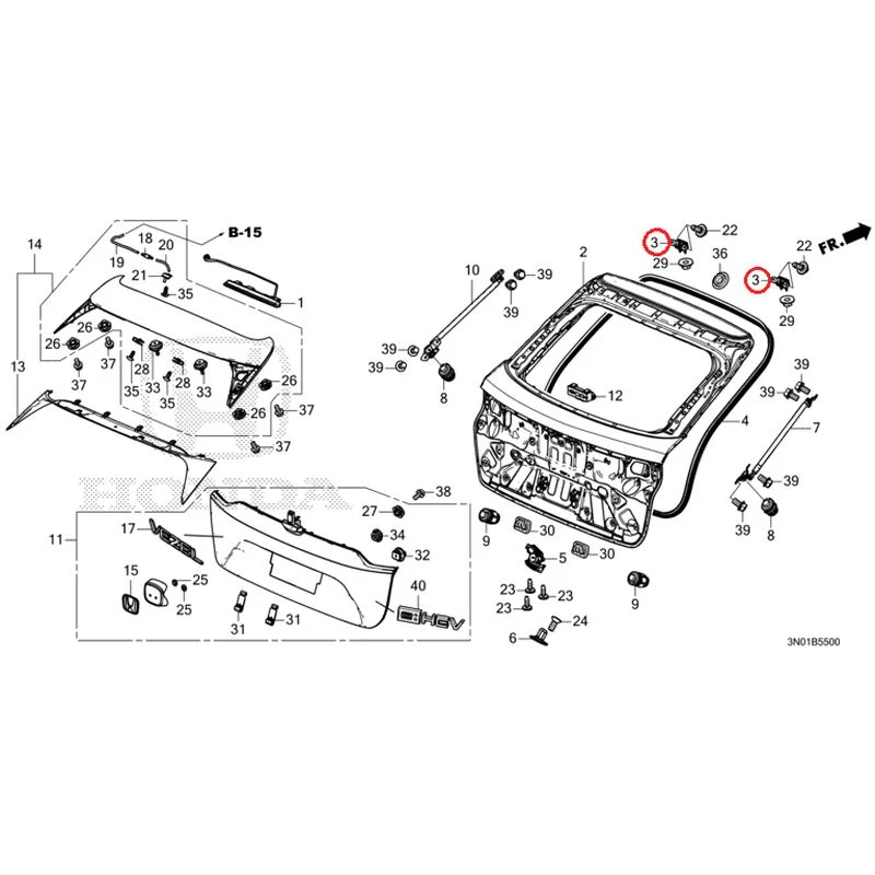 [NEW] JDM HONDA VEZEL e:HEV RV5 2025 Tailgate GENUINE OEM - Image 4