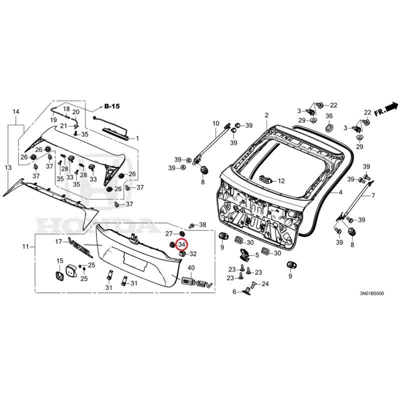[NEW] JDM HONDA VEZEL e:HEV RV5 2025 Tailgate GENUINE OEM - Image 42