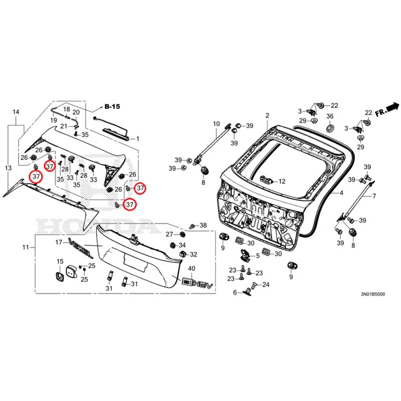 [NEW] JDM HONDA VEZEL e:HEV RV5 2025 Tailgate GENUINE OEM - Image 45