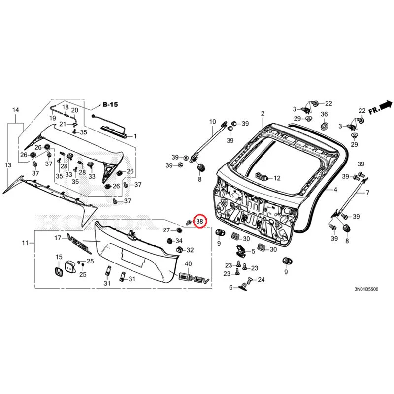 [NEW] JDM HONDA VEZEL e:HEV RV5 2025 Tailgate GENUINE OEM - Image 46